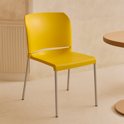 Silla P/Food Court Amarillo PVC DC-313