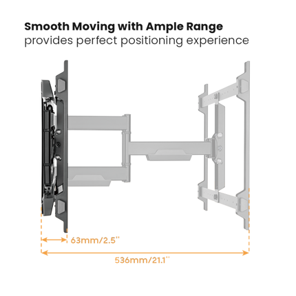 Bracket / Soporte Movible 180º para TV 43"-90"