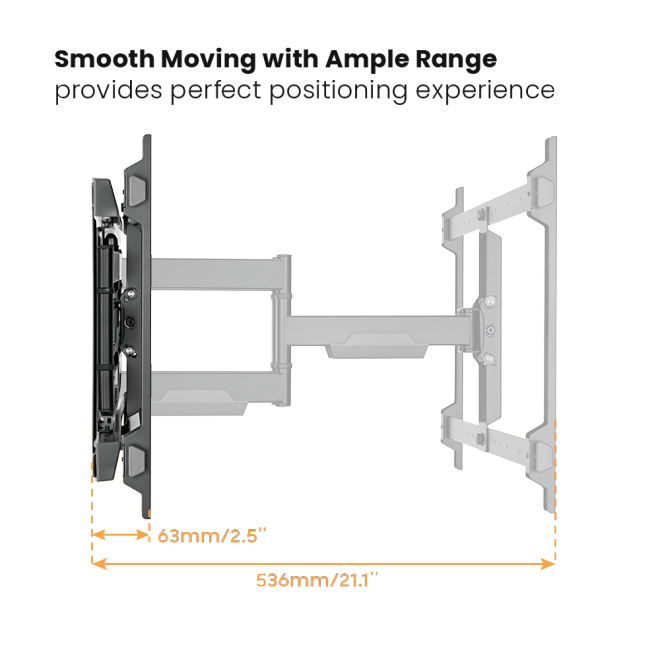Bracket / Soporte Movible 180º para TV 43"-90"