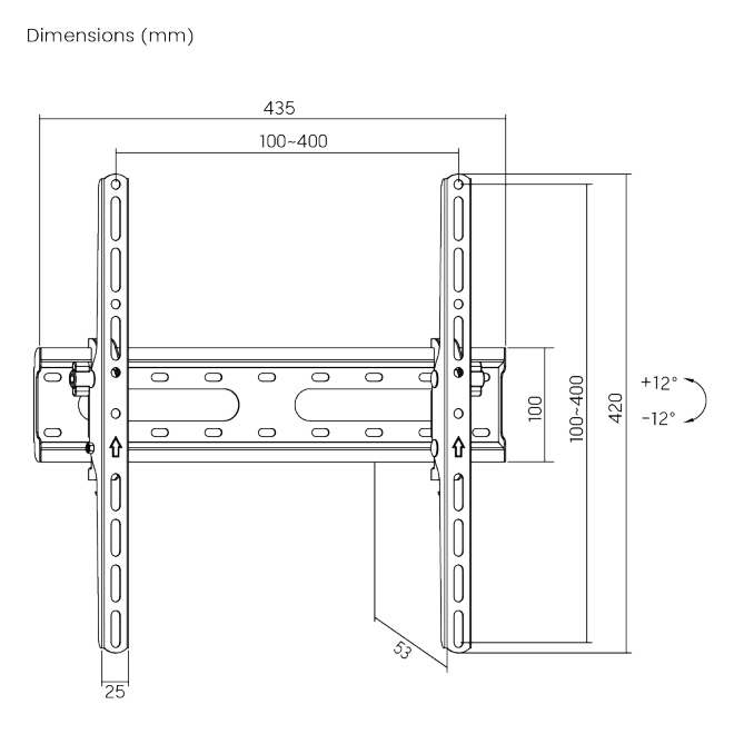 Bracket / Soporte Inclinable para TV 32"-55"