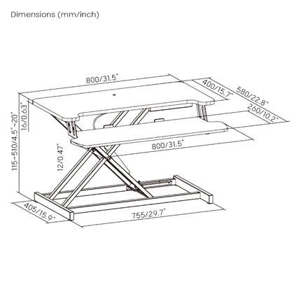 Soporte / Convertidor de Escritorio de Trabajo
