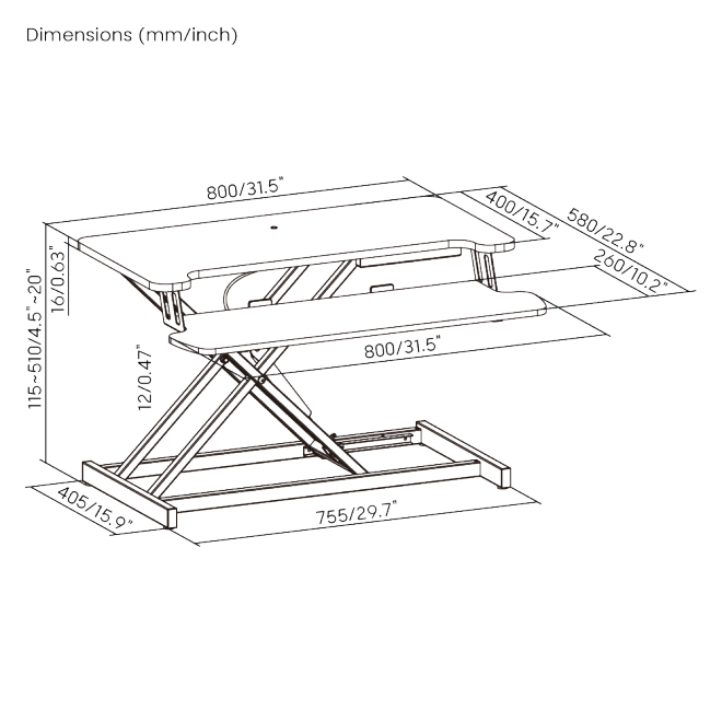 Soporte / Convertidor de Escritorio de Trabajo