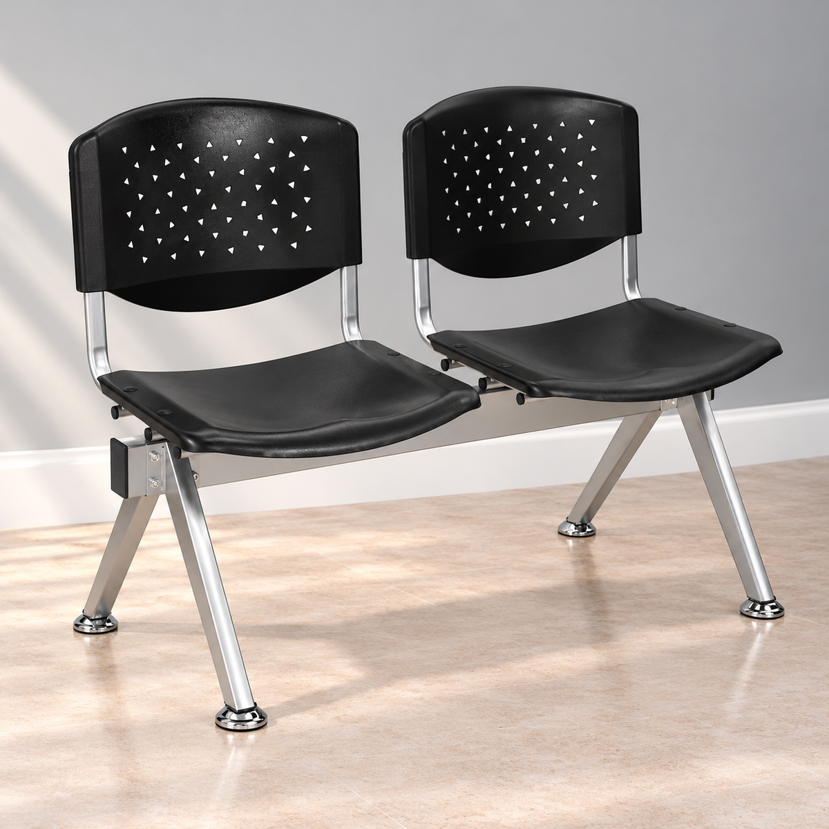 Bateria de 2 Silla De Espera PVC - Negro