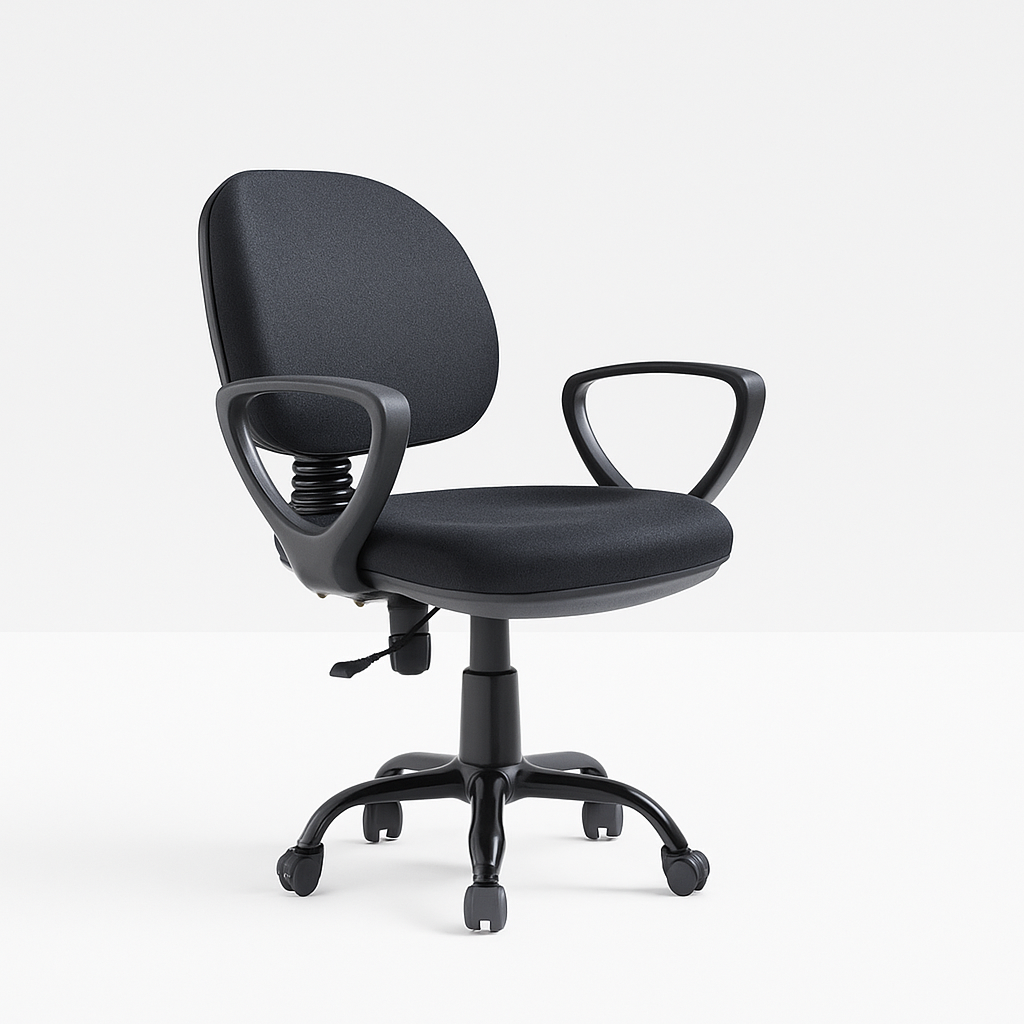 Silla Secretarial Negra Ergonómica DC-13N