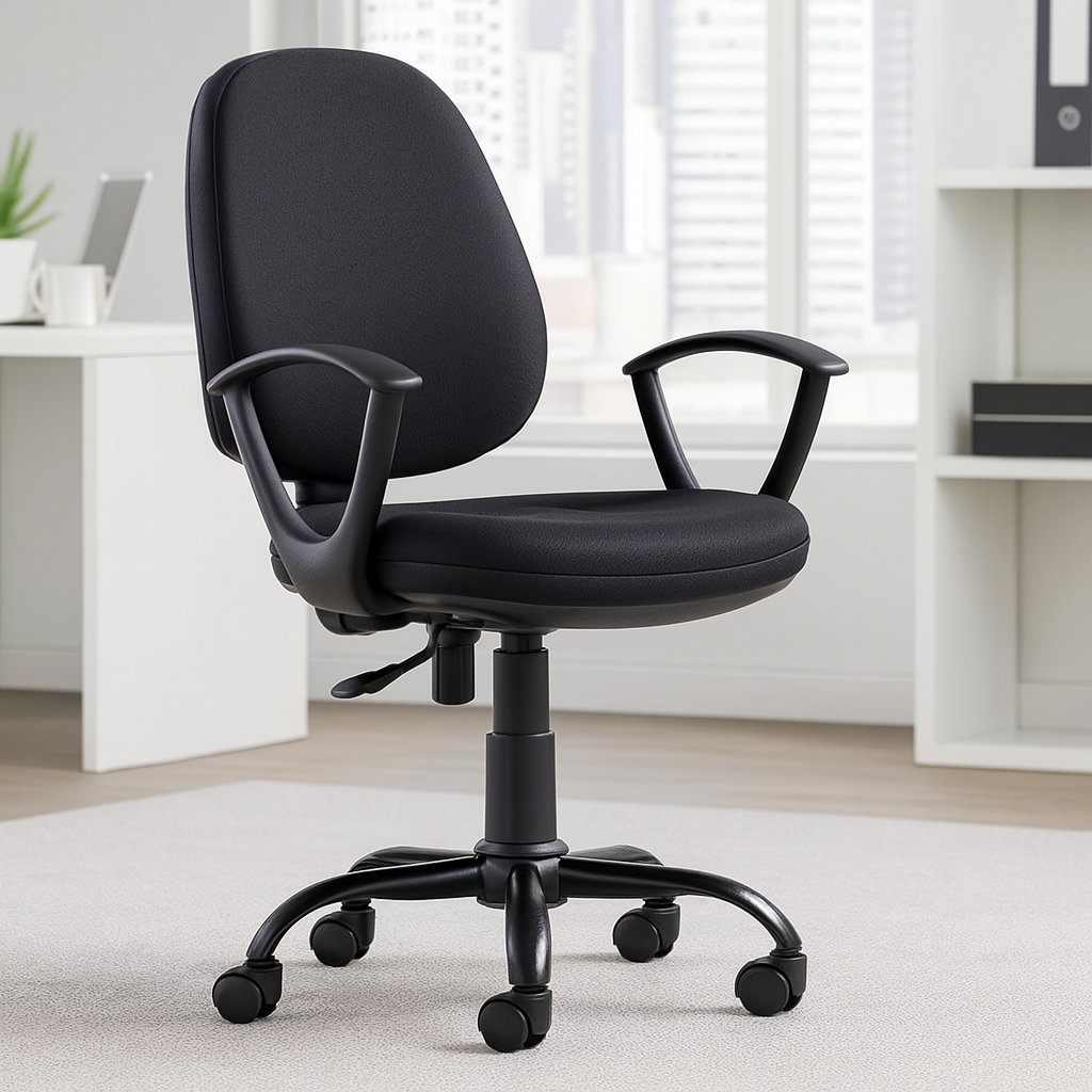 Silla Secretarial Negra Ergonómica DC-26