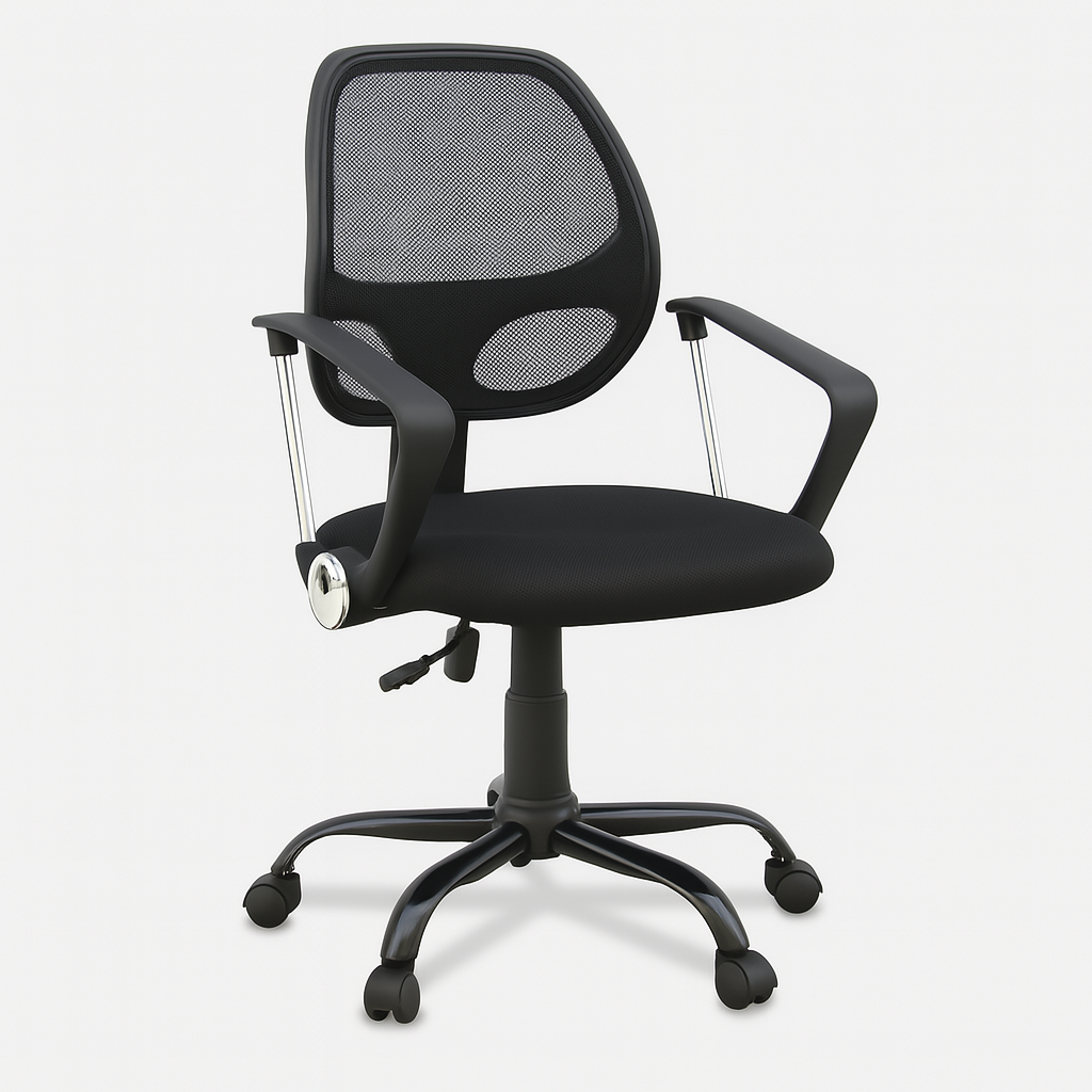 Silla Secretarial Negra Ergonómica DC-30GTN