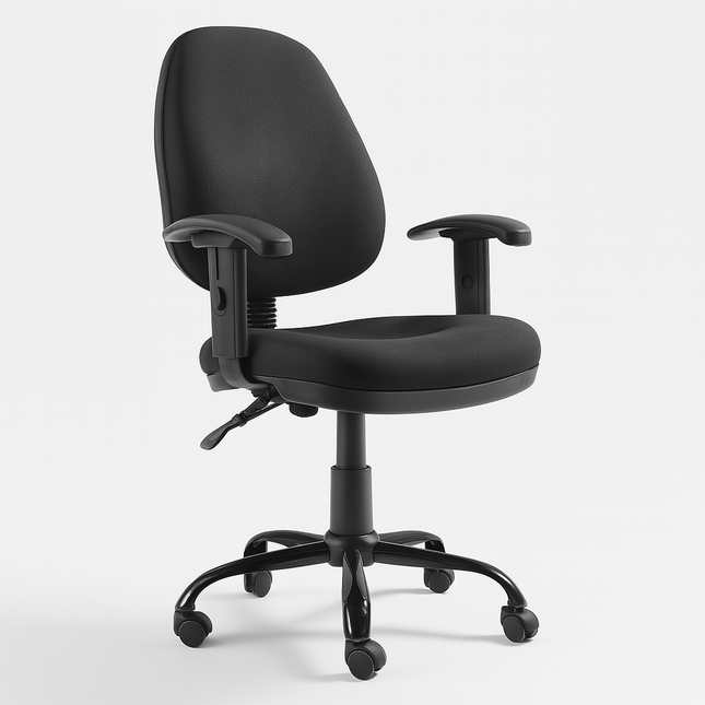 Silla Secretarial Negra Ergonómica DC-34N