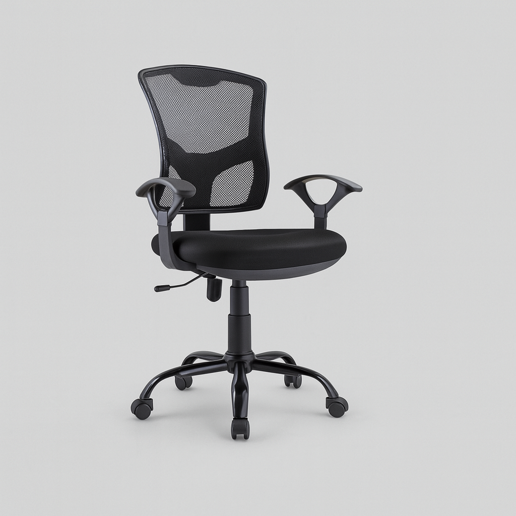 Silla Secretarial Negra Ergonómica DC-43