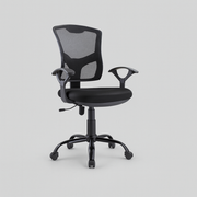 Silla Secretarial Negra Ergonómica DC-43