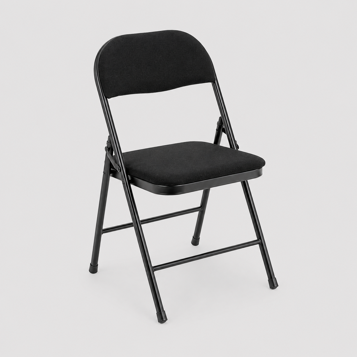 Silla Plegable Asiento Tela - Negra