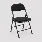 Silla Plegable Asiento Tela - Negra