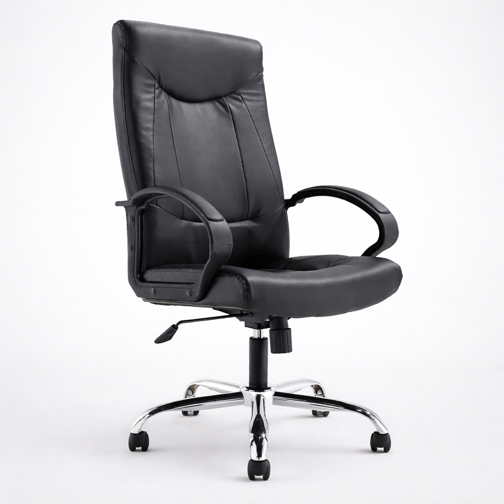 Silla Ejecutiva Negra Ergonómica Cuerina DC-51