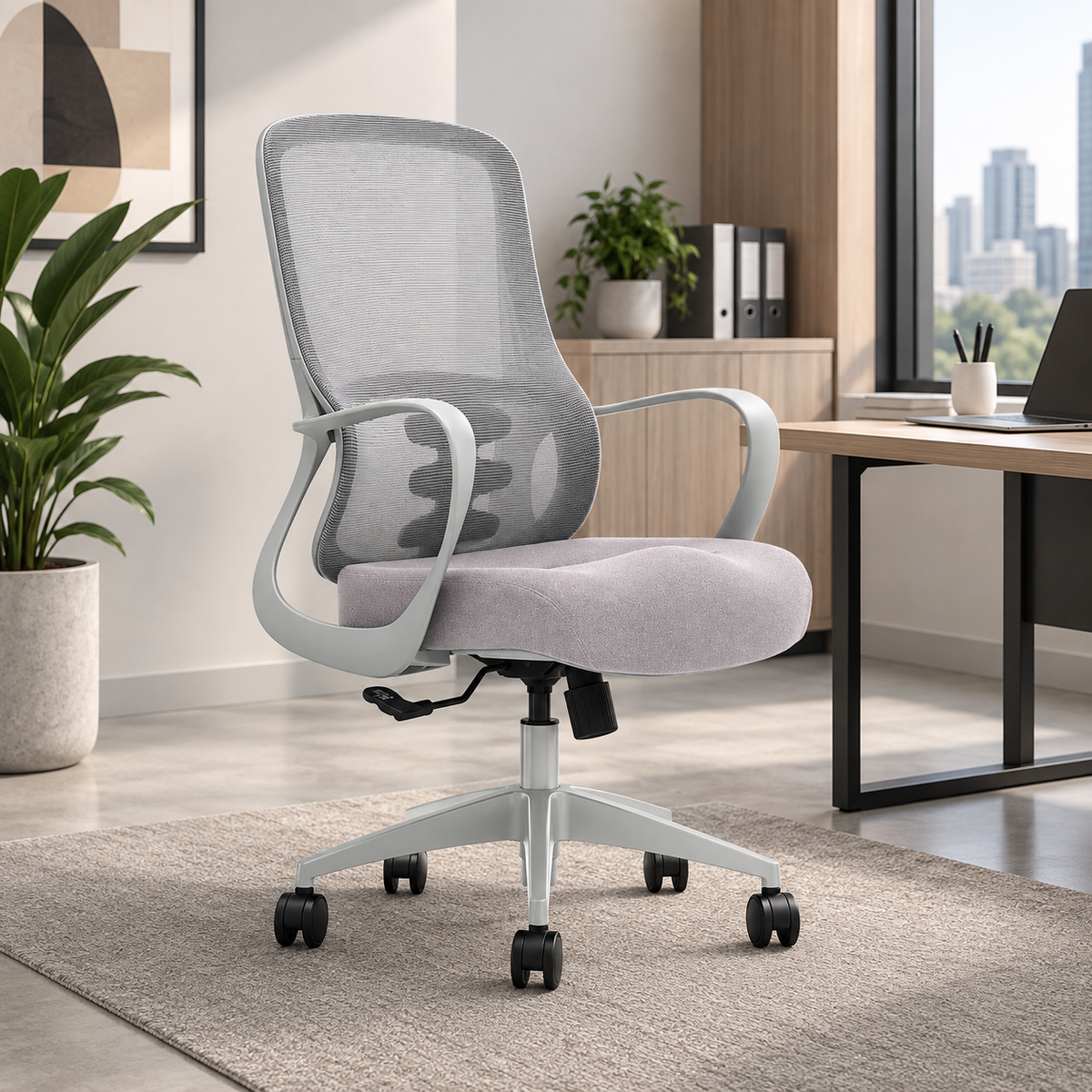 Silla Ejecutiva Gris Ergonómica GK8-GM