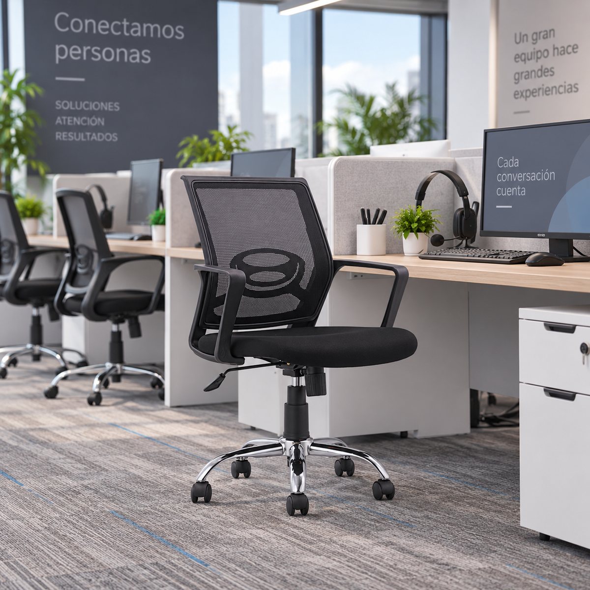 Silla Secretarial Mesh Ergonómica DC-123N