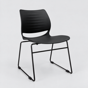 Silla De Espera Negro PVC V6144