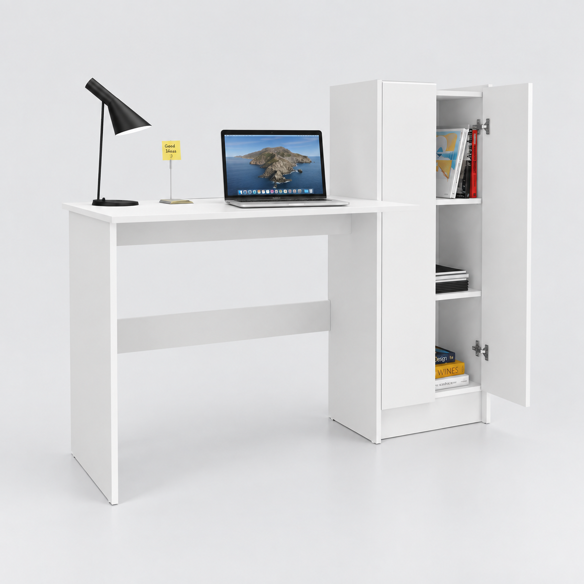 Escritorio con Librera Blanco