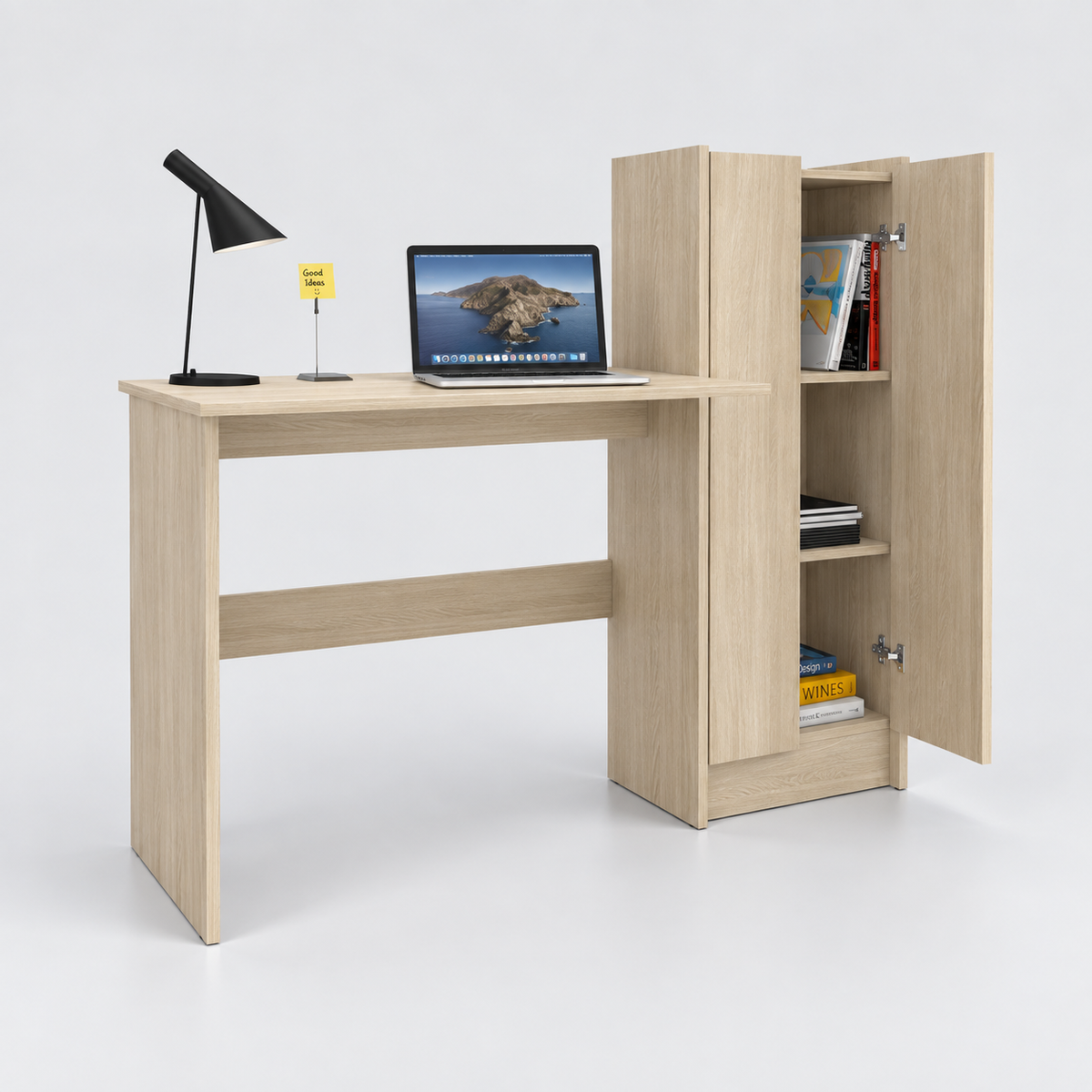 Escritorio con Librera Beige