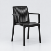 Silla De Espera con Reposabrazos Negro