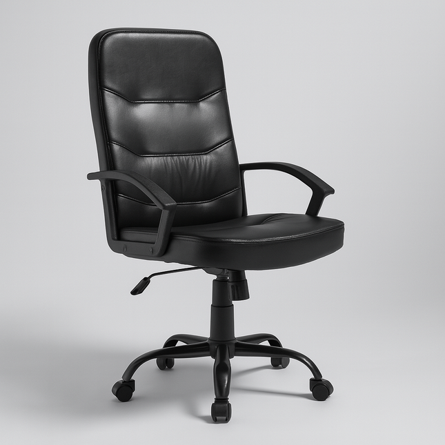 Silla Ejecutiva Negra Cuerina DS-92
