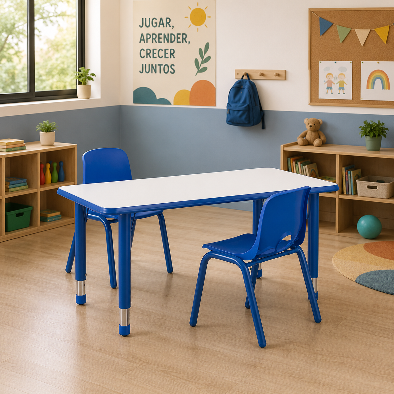 Mesa Escolar Rectangular Azul SC-005A