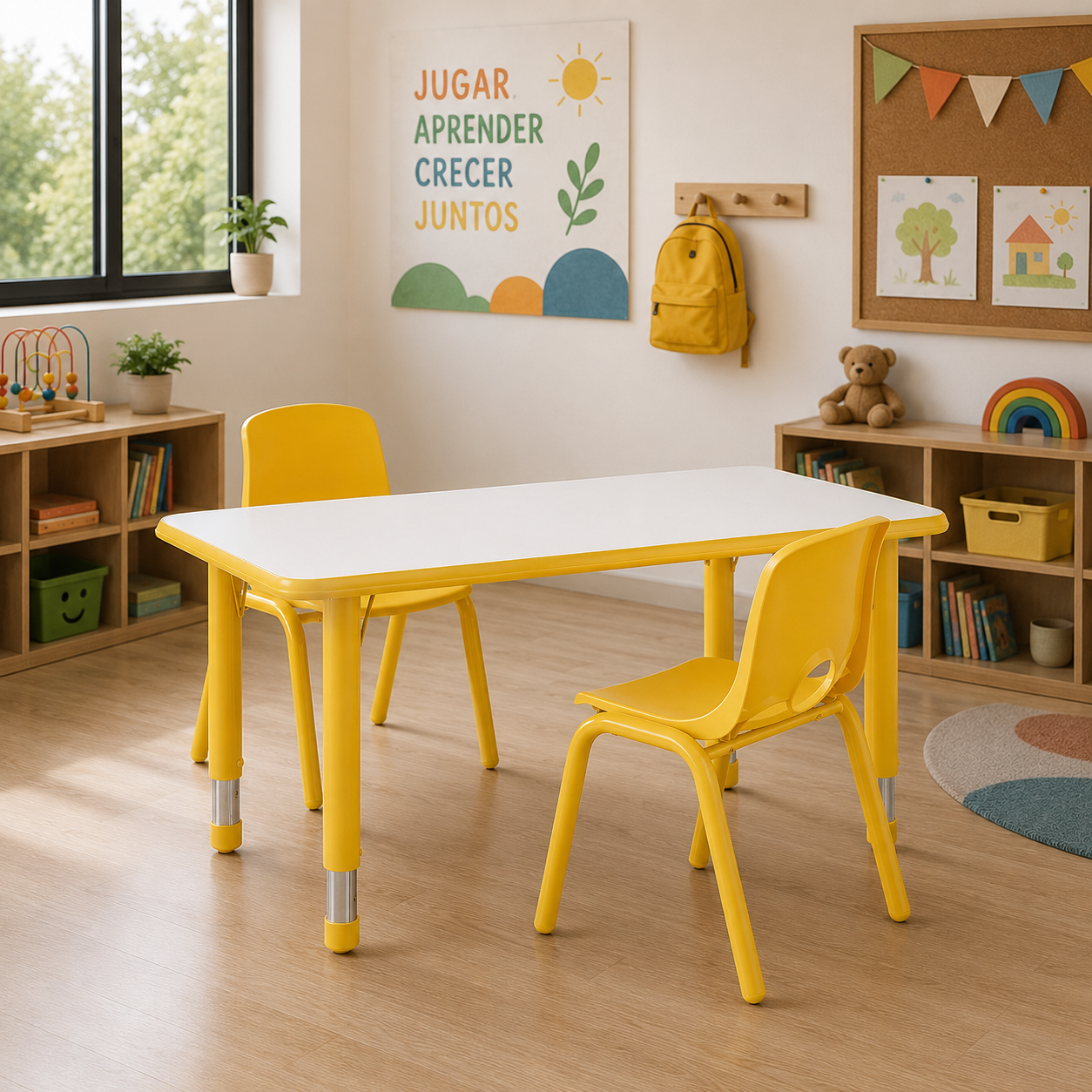 Mesa Escolar Rectangular Amarilo SC-005AM