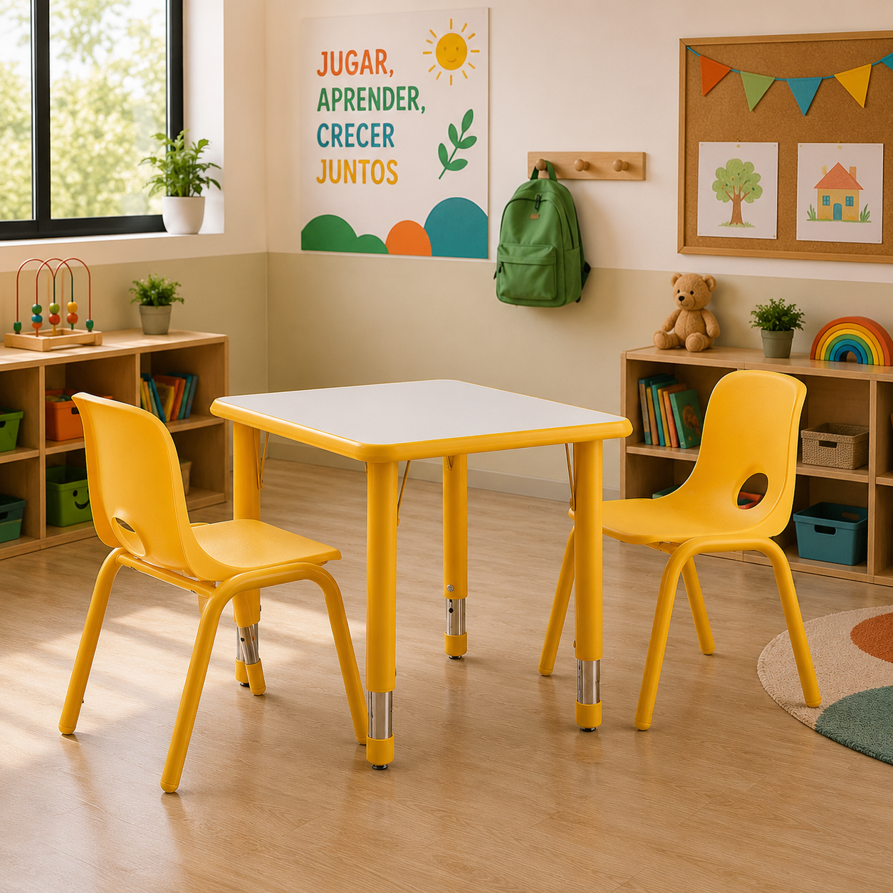 Mesa Escolar Cuadrada Amarillo SC-006A