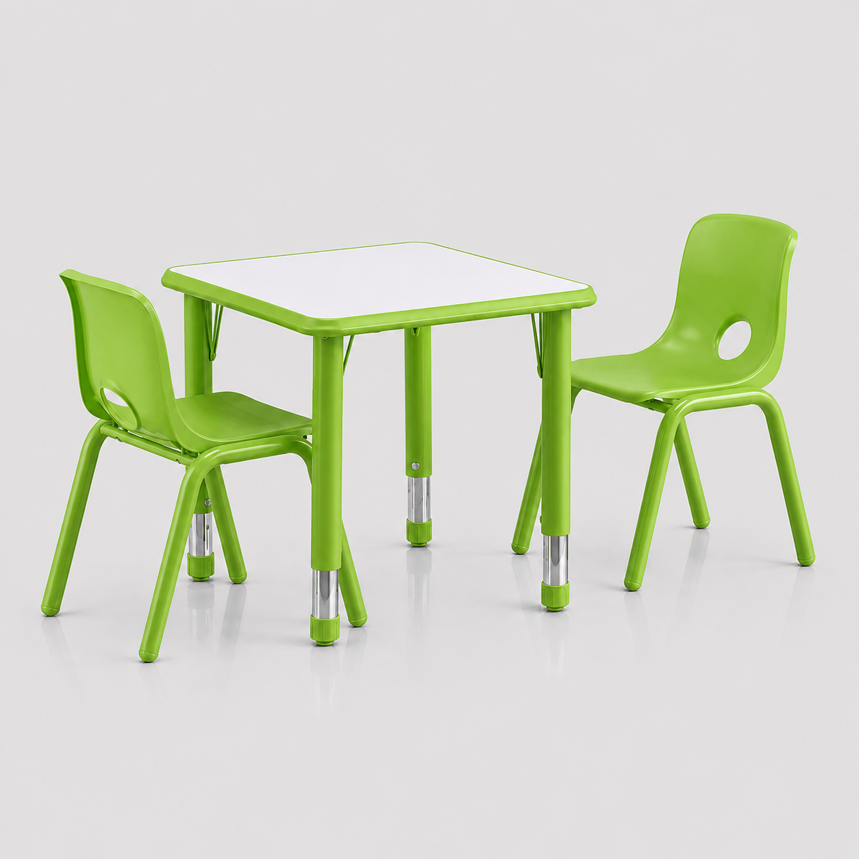 Mesa Escolar Cuadrada Verde SC-006V
