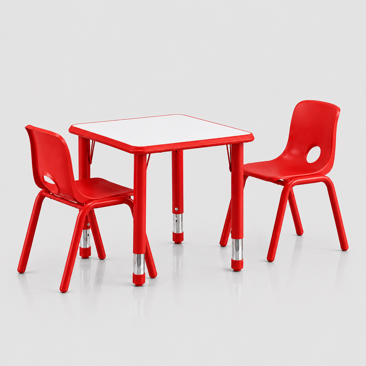 Mesa Escolar Cuadrada Rojo SC-006R