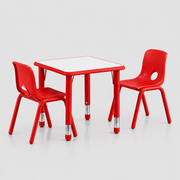 Mesa Escolar Cuadrada Rojo SC-006R