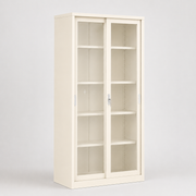 Armario Gabinete Puertas de Vidrio Crema C-19C