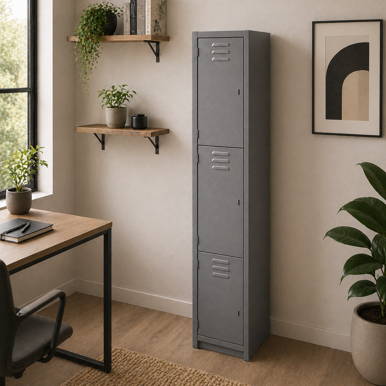 Locker Metalico 3 Puertas P/Candado - L3PEC