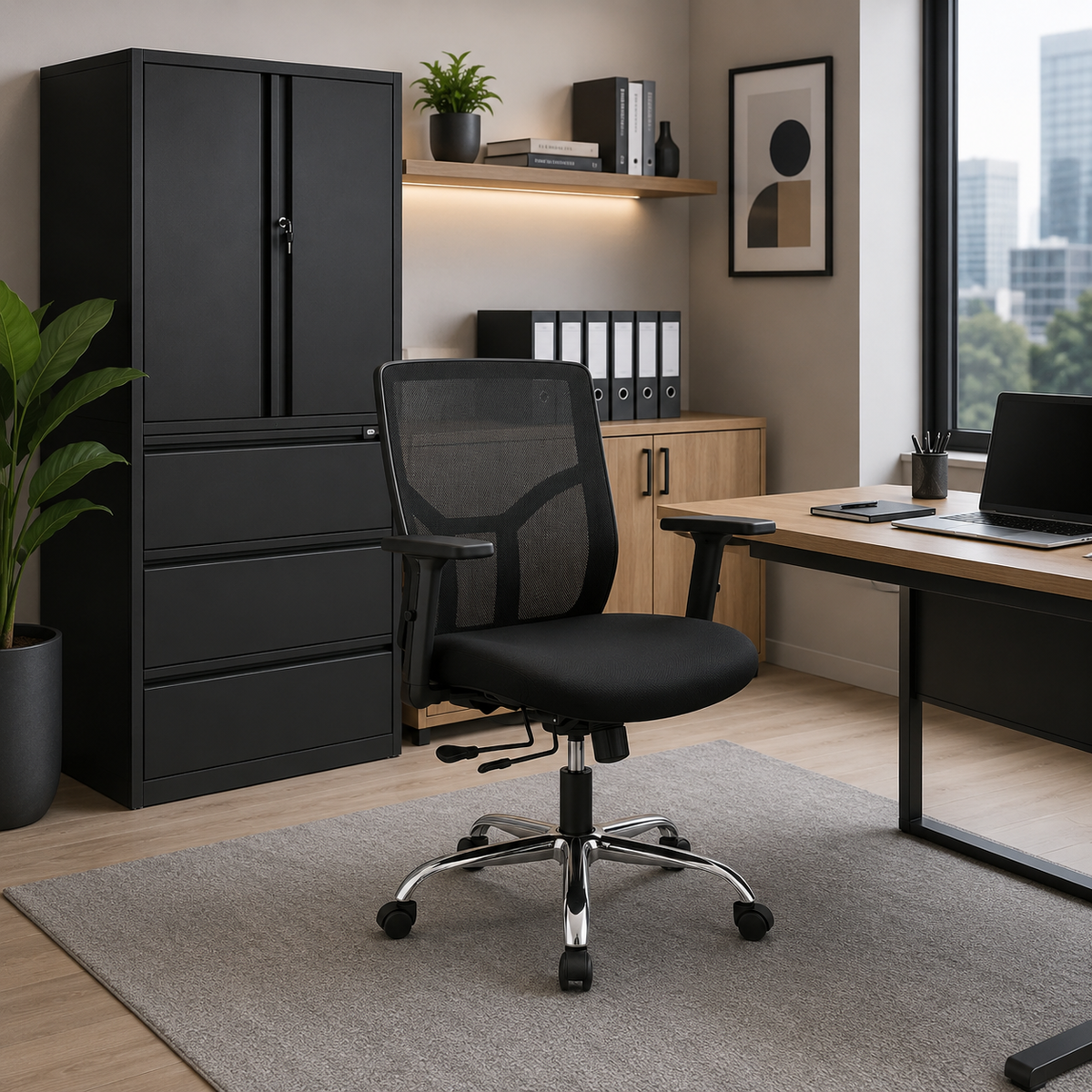 Silla Ejecutiva Negra Ergonómica DS-1102