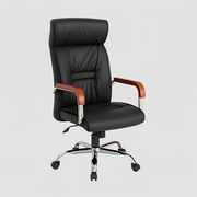 Silla Ejecutiva Negra Ergonómica Cuerina DC-54N