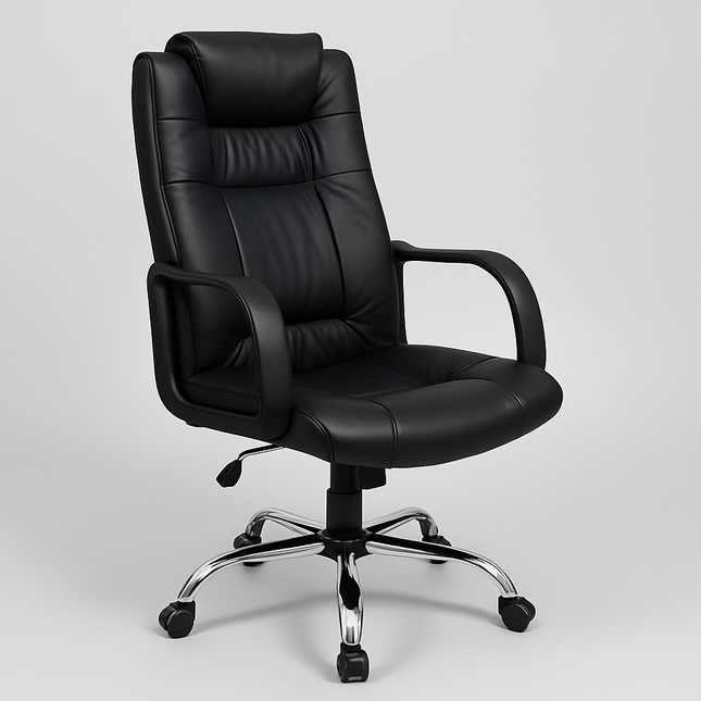 Silla Ejecutiva Negra Ergonómica Cuerina DC-51