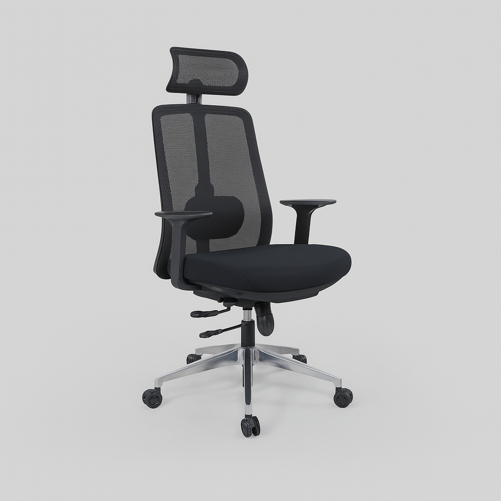 Silla Ejecutiva Negra Ergonómica Cuerina DS-1304N
