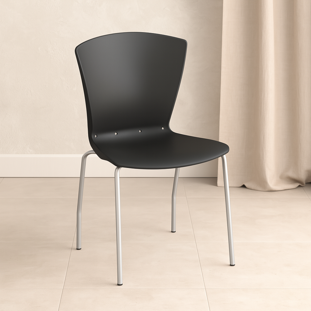 Silla P/Food Court Negro PVC DC-311