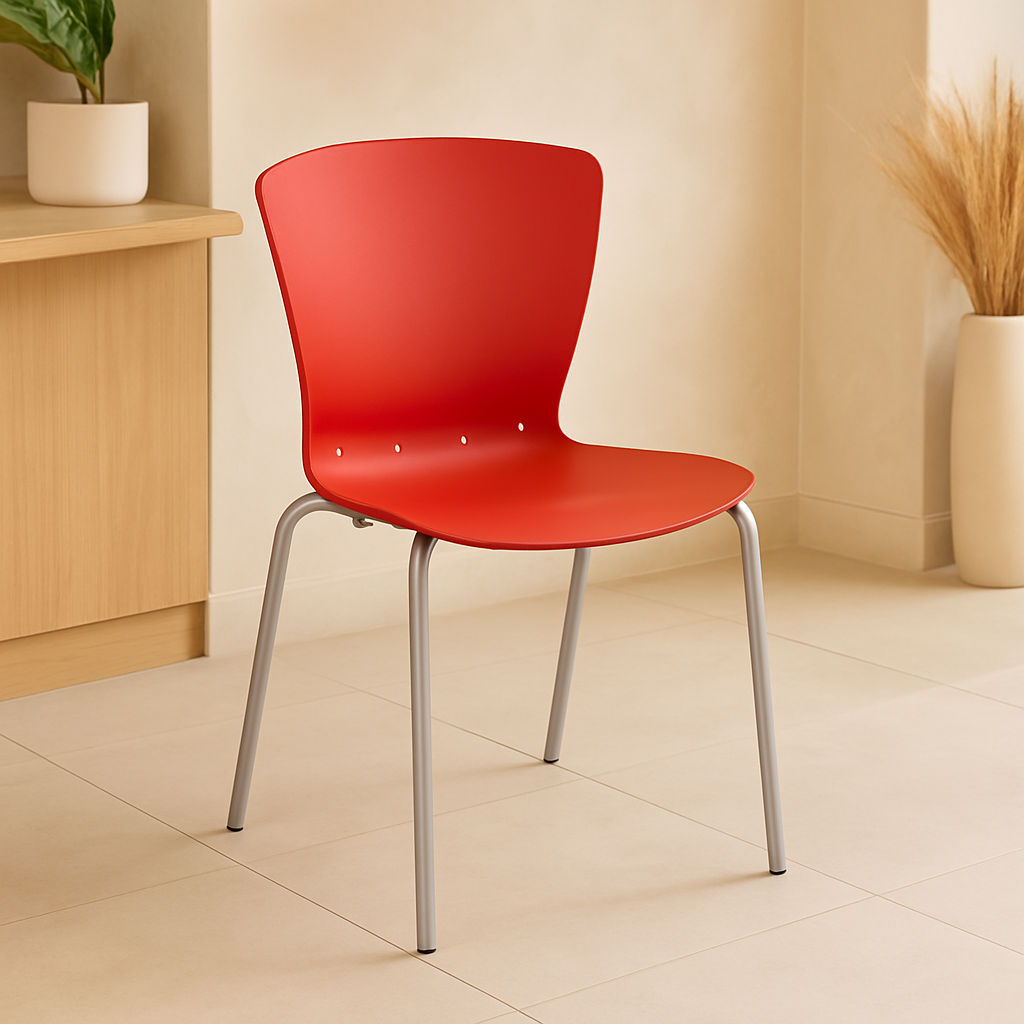 Silla P/Food Court Rojo PVC DC-311