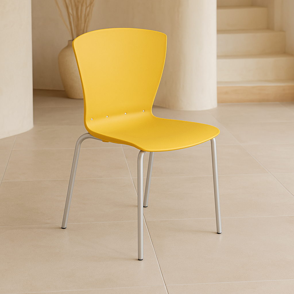 Silla P/Food Court Amarillo PVC DC-311