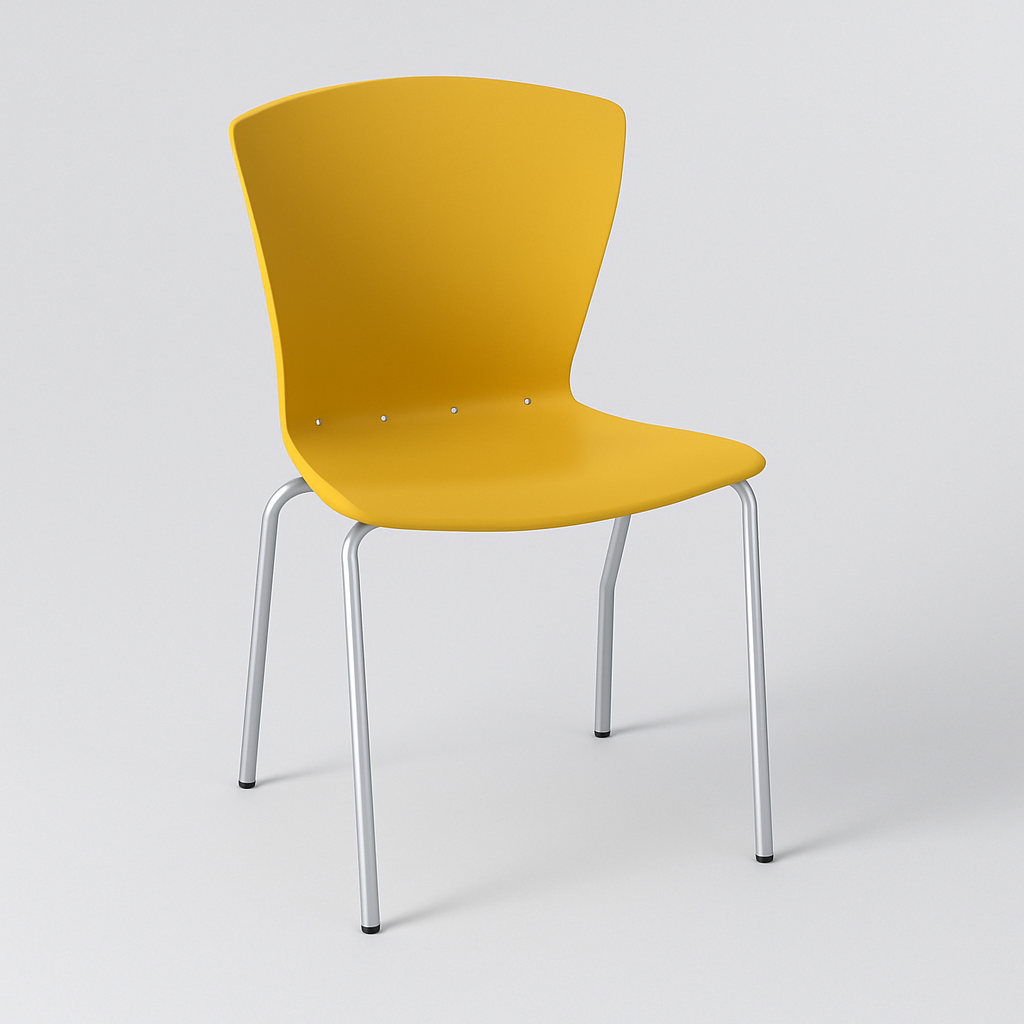 Silla P/Food Court Amarillo PVC DC-311