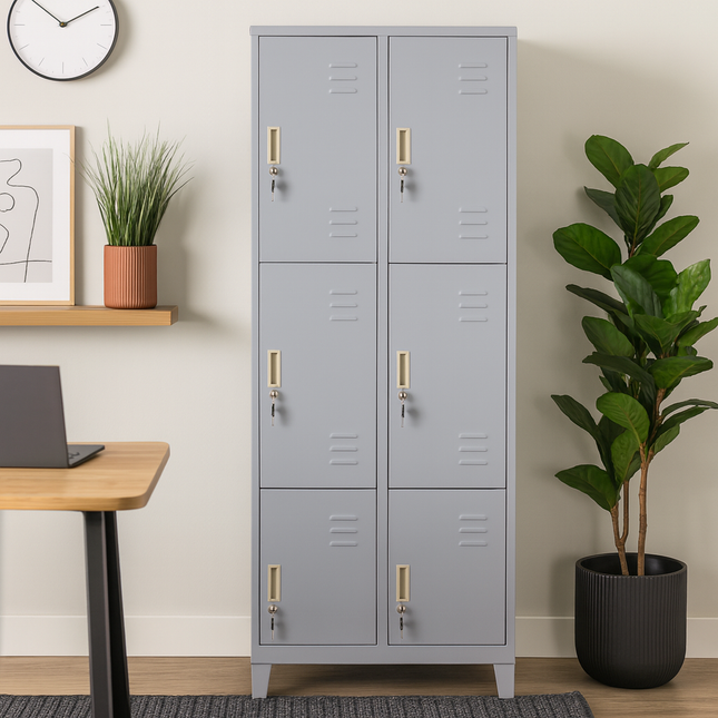Locker Metalico 6 Puertas CNDO-06N