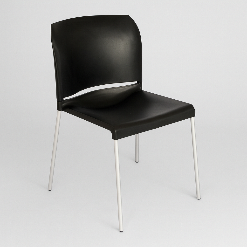 Silla P/Food Court Negro PVC DC-313