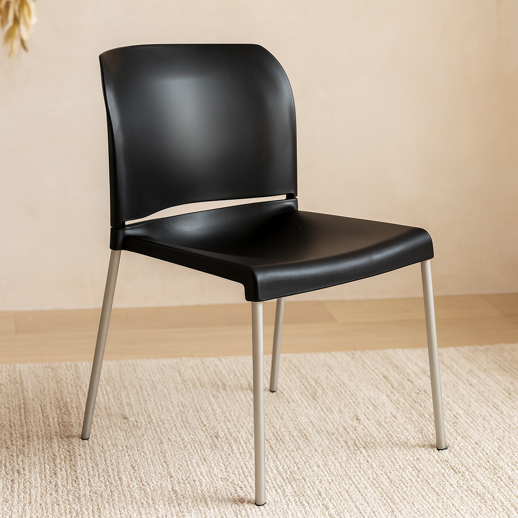 Silla P/Food Court Negro PVC DC-313