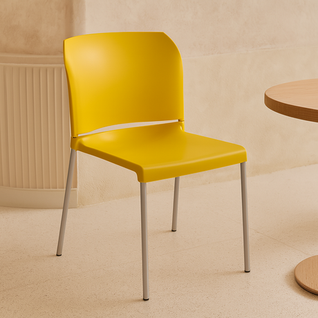 Silla P/Food Court Amarillo PVC DC-313
