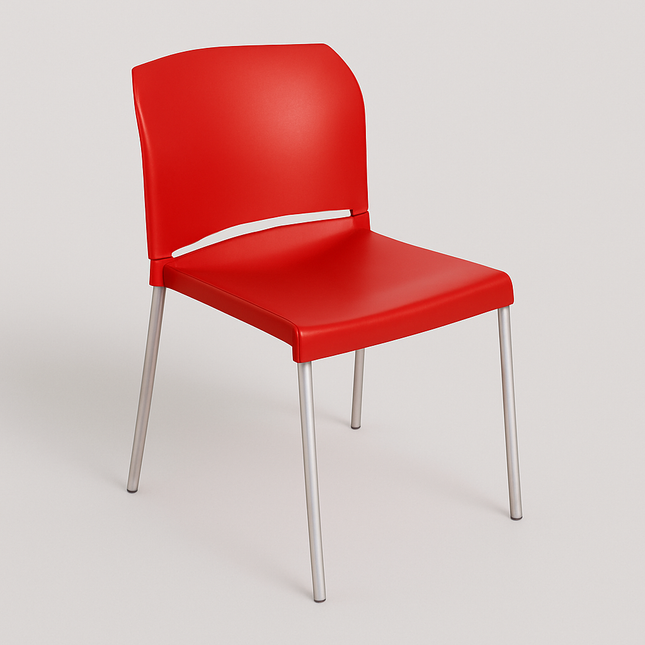 Silla P/Food Court Rojo PVC DC-313