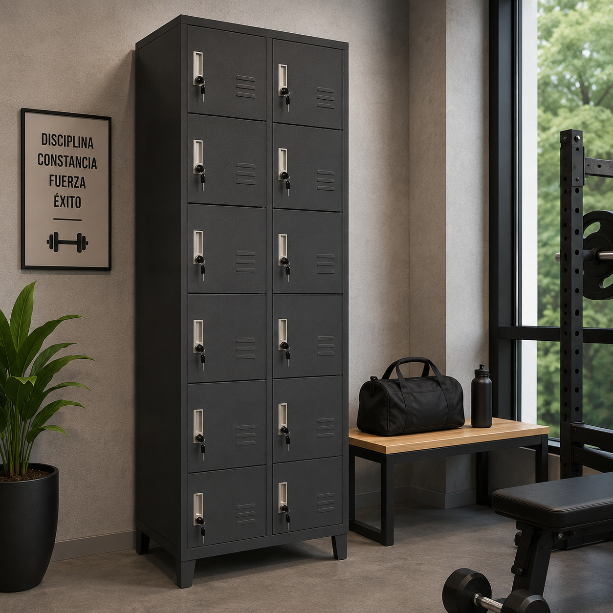 Locker Metalico 12 Puertas CNDO-12N