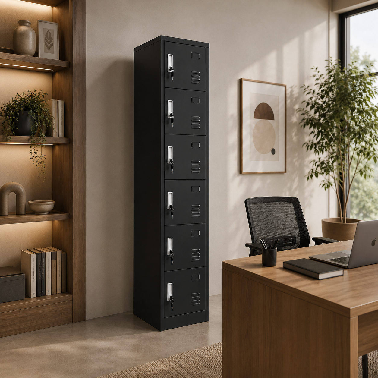 Locker Metalico 6 Puertas 40 x 45 x 180 cm - CNSI-06N