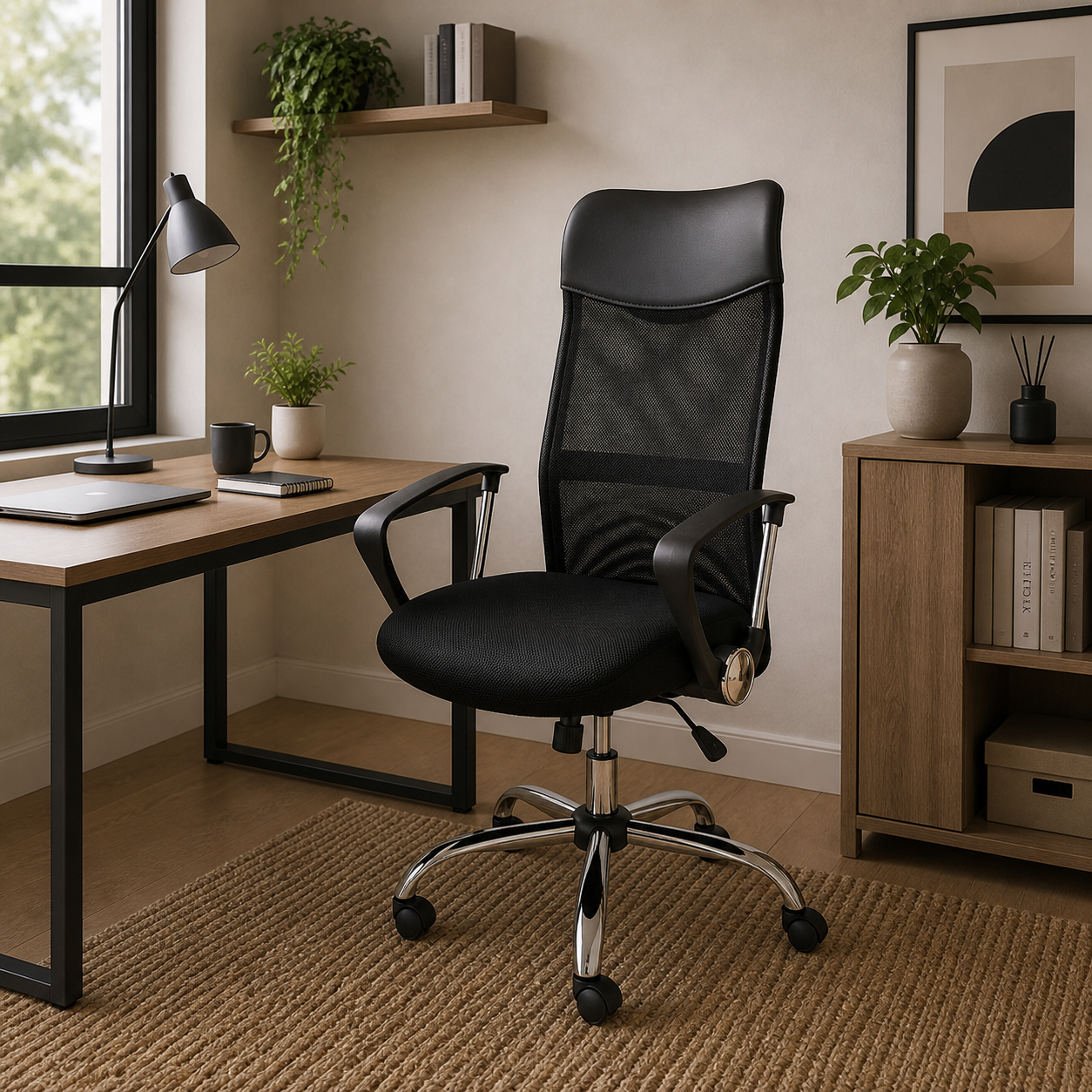 Silla Ejecutiva Negra Ergonómica DANAS