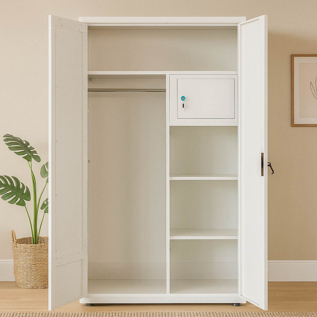 Armario Metalico Con Espejo y Caja de Seguridad