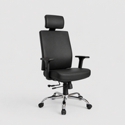 Silla Ejecutiva Negra Ergonómica Cuerina DC-55N