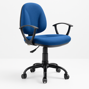 Silla Secretarial Azul Ergonómica DC-08A